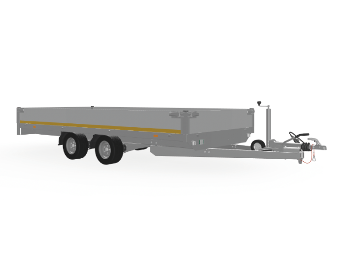 Eduard plateauwagen<br>406 x 220, 2700 kg, lvh 56<br>geremd - Afbeelding 5