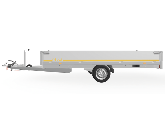 Eduard plateauwagen<br>356 x 200, 1800 kg, lvh 63<br>geremd - Afbeelding 2