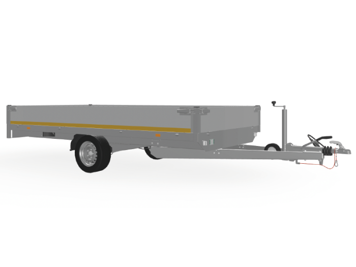 Eduard plateauwagen<br>356 x 200, 1800 kg, lvh 63<br>geremd - Afbeelding 5