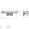 Anssems PLT-2 Pro 750<br>305 x 150, 750 kg<br>ongeremd - Afbeelding 3